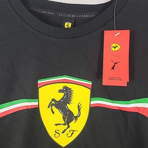 NWT Puma Ferrari Race Big Short Sleeve T-Shirt Mens Black Sz XXL - Picture 2 of 6